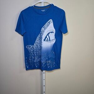 Old Navy Boys‎ Blue Shark Graphic T Shirt XL 14 16 Short Sleeve